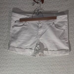 Celebrity Pink Crisp White Cuffed Denim Shorts